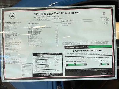 2027 Mercedes-Benz Sprinter Cargo 2500 Standard Roof I4 Diesel HO 144 AWD