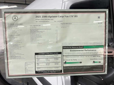 2025 Mercedes-Benz Sprinter Cargo 2500 High Roof HO 170 RWD