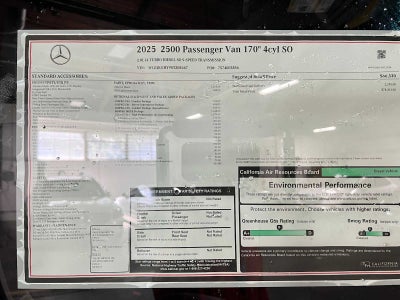 2025 Mercedes-Benz Sprinter Passenger Van 2500 High Roof I4 Diesel 170 RWD