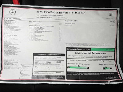 2025 Mercedes-Benz Sprinter Passenger Van 2500 Standard Roof I4 Diesel HO 144 RWD