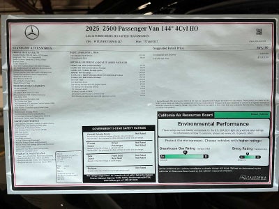2025 Mercedes-Benz Sprinter Passenger Van 2500 Standard Roof I4 Diesel HO 144" RWD
