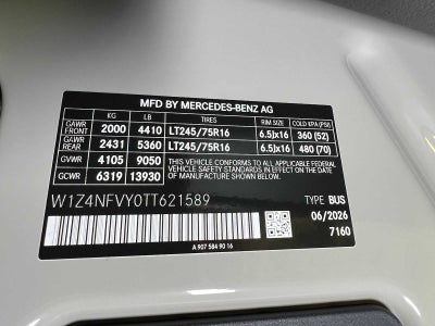 2026 Mercedes-Benz Sprinter Passenger 2500 Standard Roof I4 Diesel HO 144 AWD