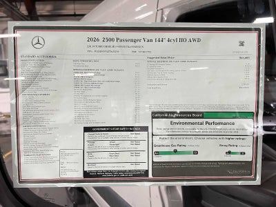 2026 Mercedes-Benz Sprinter Passenger 2500 Standard Roof I4 Diesel HO 144 AWD