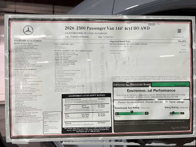 2026 Mercedes-Benz Sprinter Passenger 2500 Standard Roof I4 Diesel HO 144 AWD
