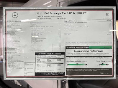 2026 Mercedes-Benz Sprinter Passenger 2500 Standard Roof I4 Diesel HO 144 AWD