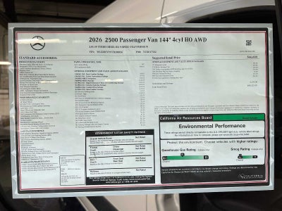 2026 Mercedes-Benz Sprinter Passenger 2500 Standard Roof I4 Diesel HO 144 AWD