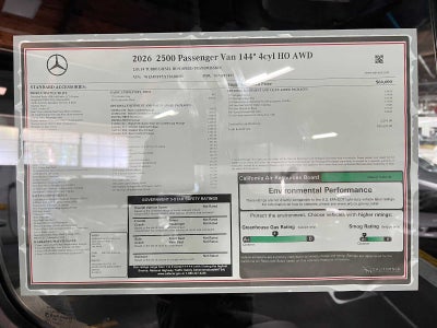 2026 Mercedes-Benz Sprinter Passenger 2500 Standard Roof I4 Diesel HO 144 AWD