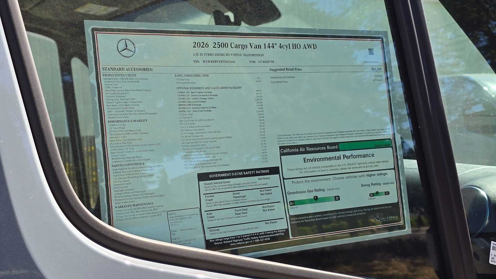 2026 Mercedes-Benz Sprinter 2500 Standard Roof I4 Diesel HO 144 AWD
