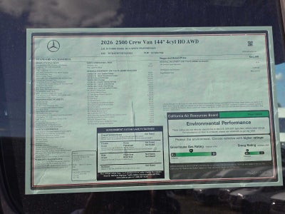 2026 Mercedes-Benz Sprinter Crew 2500 Standard Roof I4 Diesel HO 144 AWD