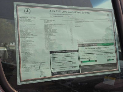 2026 Mercedes-Benz Sprinter Crew 2500 Standard Roof I4 Diesel HO 144 AWD