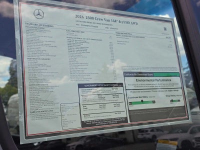 2026 Mercedes-Benz Sprinter Crew 2500 Standard Roof I4 Diesel HO 144 AWD