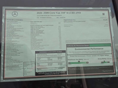 2026 Mercedes-Benz Sprinter Crew 2500 Standard Roof I4 Diesel HO 144 AWD