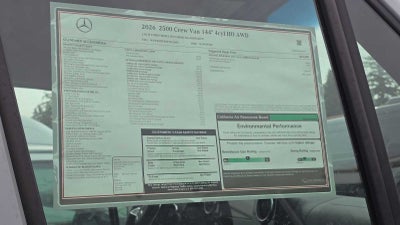 2026 Mercedes-Benz Sprinter 2500 Standard Roof I4 Diesel HO 144 AWD