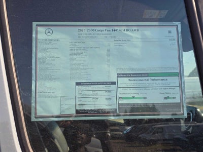2026 Mercedes-Benz Sprinter 2500 Standard Roof I4 Diesel HO 144 AWD