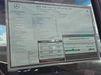 2026 Mercedes-Benz Sprinter Cargo 2500 Standard Roof I4 Diesel HO 144 AWD