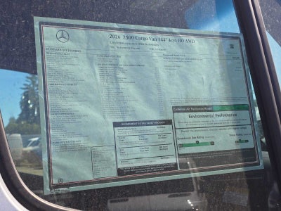 2026 Mercedes-Benz Sprinter Cargo 2500 Standard Roof I4 Diesel HO 144 AWD