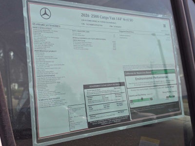 2026 Mercedes-Benz Sprinter 2500 Standard Roof I4 Diesel 144 RWD