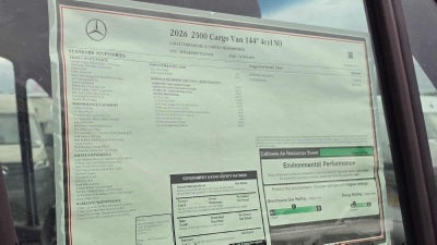 2026 Mercedes-Benz Sprinter 2500 Standard Roof I4 Diesel 144 RWD