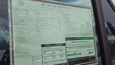 2026 Mercedes-Benz Sprinter 2500 High Roof I4 Diesel 170 RWD