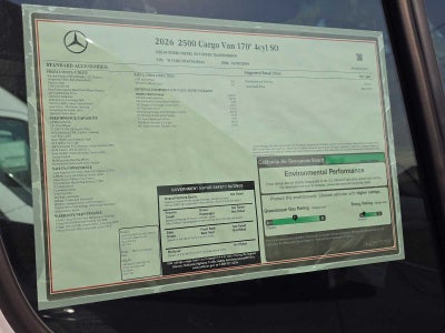 2026 Mercedes-Benz Sprinter 2500 High Roof I4 Diesel 170 RWD