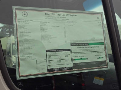 2026 Mercedes-Benz Sprinter Cargo 2500 High Roof I4 Diesel 170 RWD