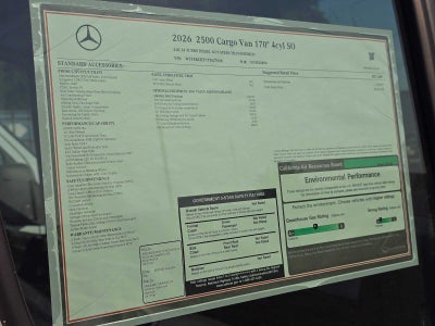 2026 Mercedes-Benz Sprinter 2500 High Roof I4 Diesel 170 RWD