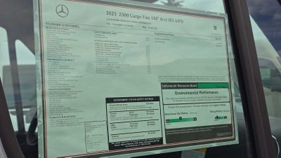 2025 Mercedes-Benz Sprinter Cargo Van 2500 Standard Roof I4 Diesel HO 144 AWD
