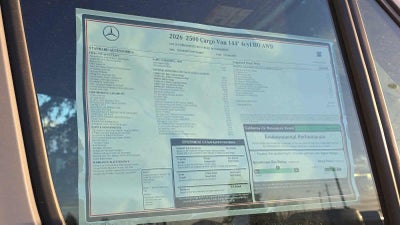 2026 Mercedes-Benz Sprinter 2500 Standard Roof I4 Diesel HO 144" AWD