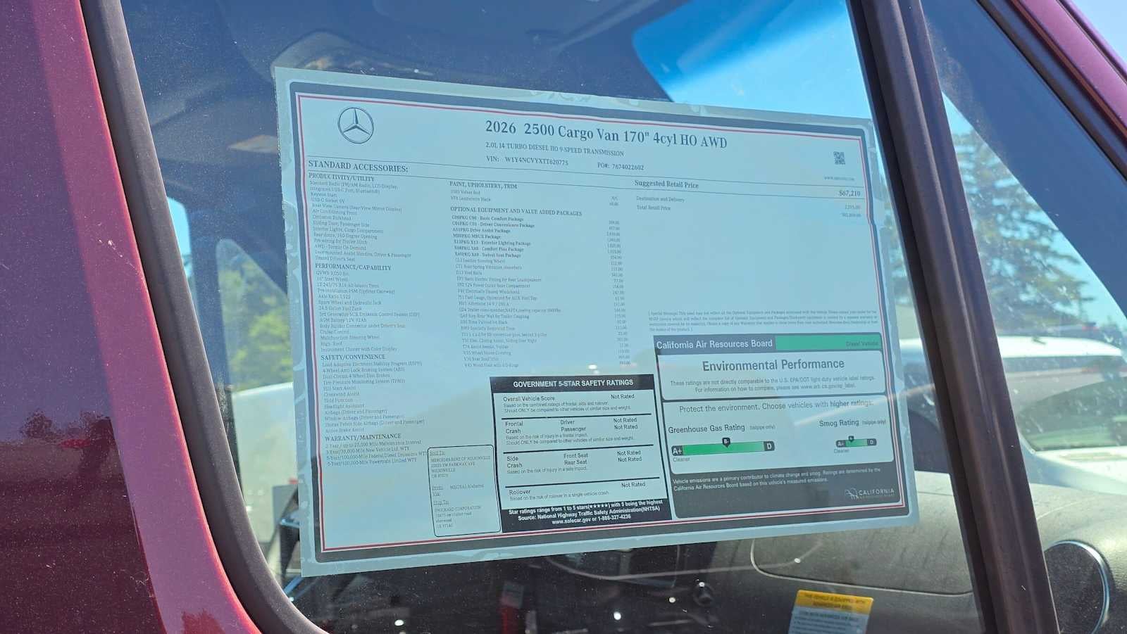 2026 Mercedes-Benz Sprinter 2500 High Roof I4 Diesel HO 170 AWD