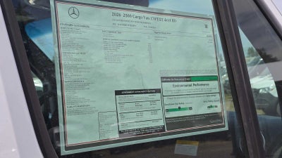 2026 Mercedes-Benz Sprinter Cargo Van 2500 High Roof I4 Diesel HO 170 Extended RWD