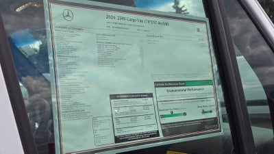 2026 Mercedes-Benz Sprinter Cargo Van 2500 High Roof I4 Diesel HO 170 Extended RWD