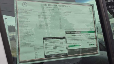 2026 Mercedes-Benz Sprinter Cargo Van 3500 High Roof I4 Diesel HO 170 RWD