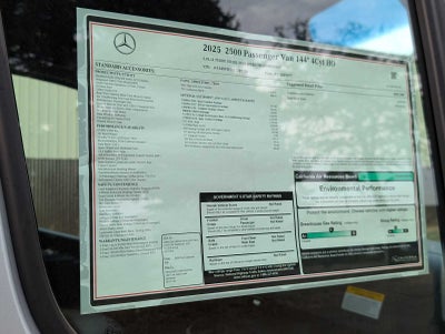 2025 Mercedes-Benz Sprinter Passenger Van 2500 Standard Roof I4 Diesel HO 144" RWD