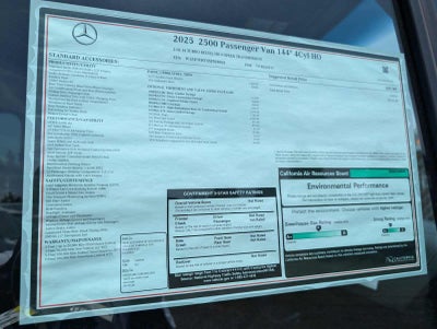 2025 Mercedes-Benz Sprinter Passenger Van 2500 Standard Roof I4 Diesel HO 144" RWD