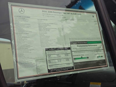 2026 Mercedes-Benz Sprinter Passenger 2500 Standard Roof I4 Diesel HO 144 AWD