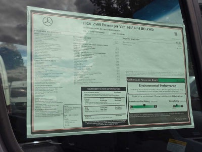 2026 Mercedes-Benz Sprinter Passenger 2500 Standard Roof I4 Diesel HO 144 AWD