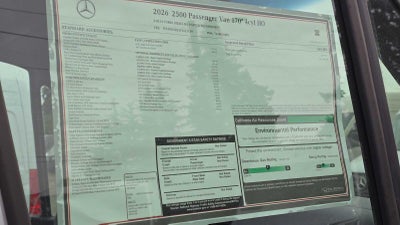 2026 Mercedes-Benz Sprinter Passenger Van 2500 High Roof I4 Diesel HO 170 RWD